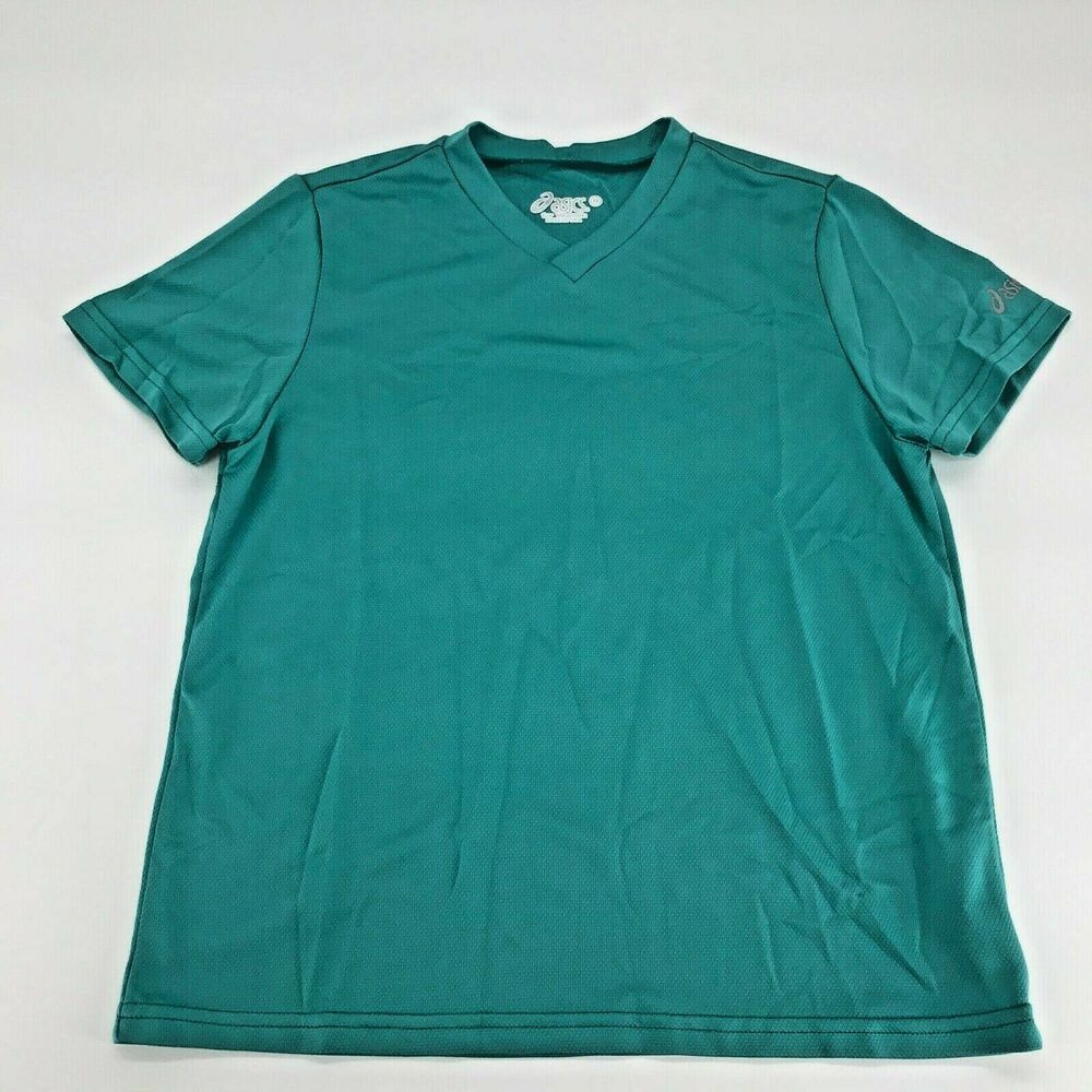 Asics For Women Turquoise V-Neck Short Sleeve T-Shirt Women’s Size Medium